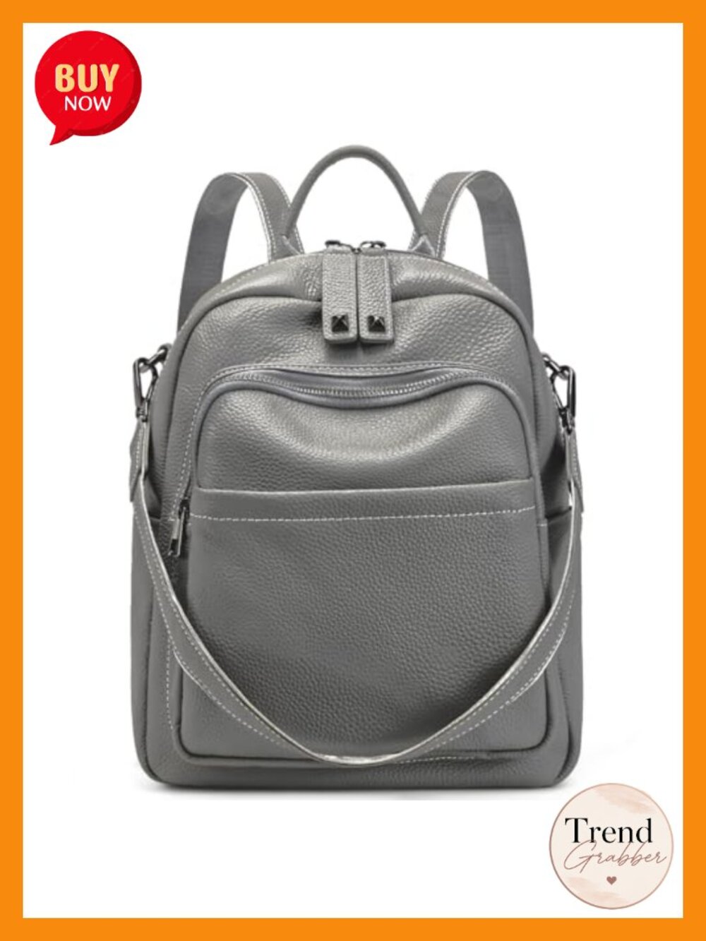 Genuine Leather Convertible Backpack Purse Womens Anti Theft Travel Handbag
